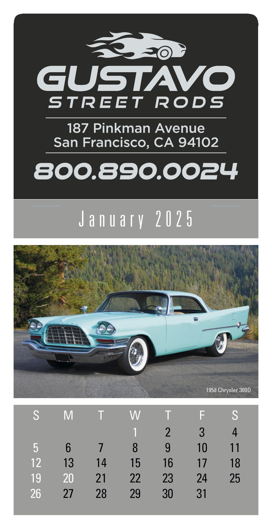 Triumph® Calendars Press-N-Stick Cruisin' Cars Calendar 2