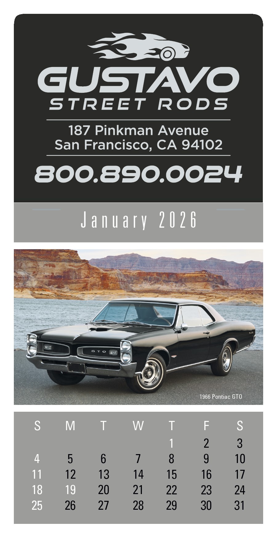 Triumph® Calendars Press-N-Stick Cruisin' Cars Calendar 2
