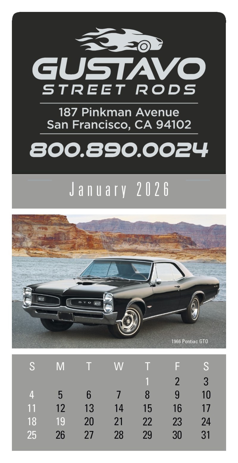 Triumph® Calendars Press-N-Stick Cruisin%27 Cars Calendar 2 Triumph® Calendars Press-N-Stick Cruisin%27 Cars Calendar 2