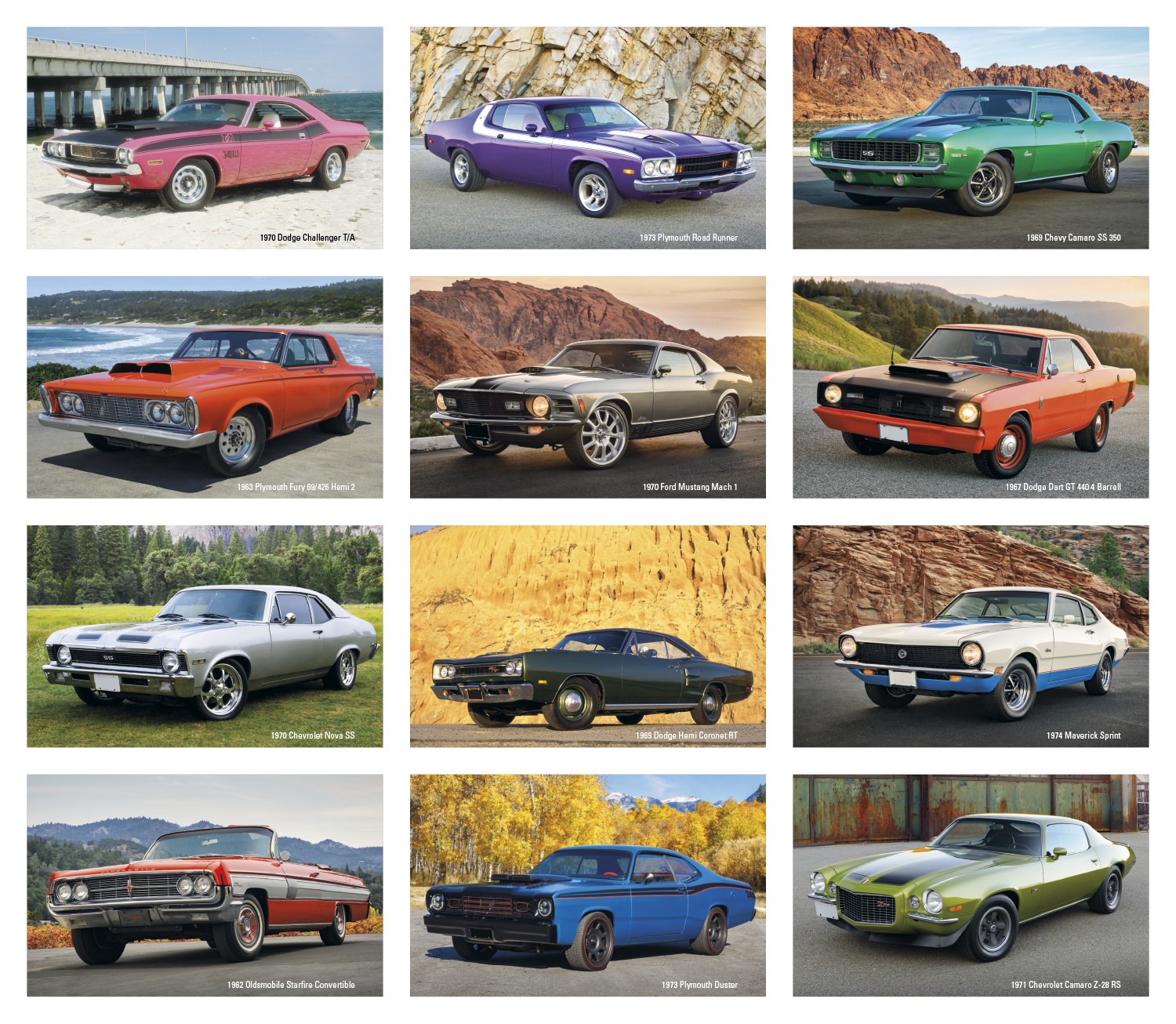 Triumph® Calendars Press-N-Stick Cruisin' Cars Calendar 2