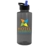 Garyline® Mountaineer Tritan® Bottle with Flip-Straw Lid - 36 oz. - TXB34H_smoke_bottle_blackwithblue_lid_full.png Garyline® Mountaineer Tritan® Bottle with Flip-Straw Lid - 36 oz. - TXB34H_smoke_bottle_blackwithblue_lid_full.png