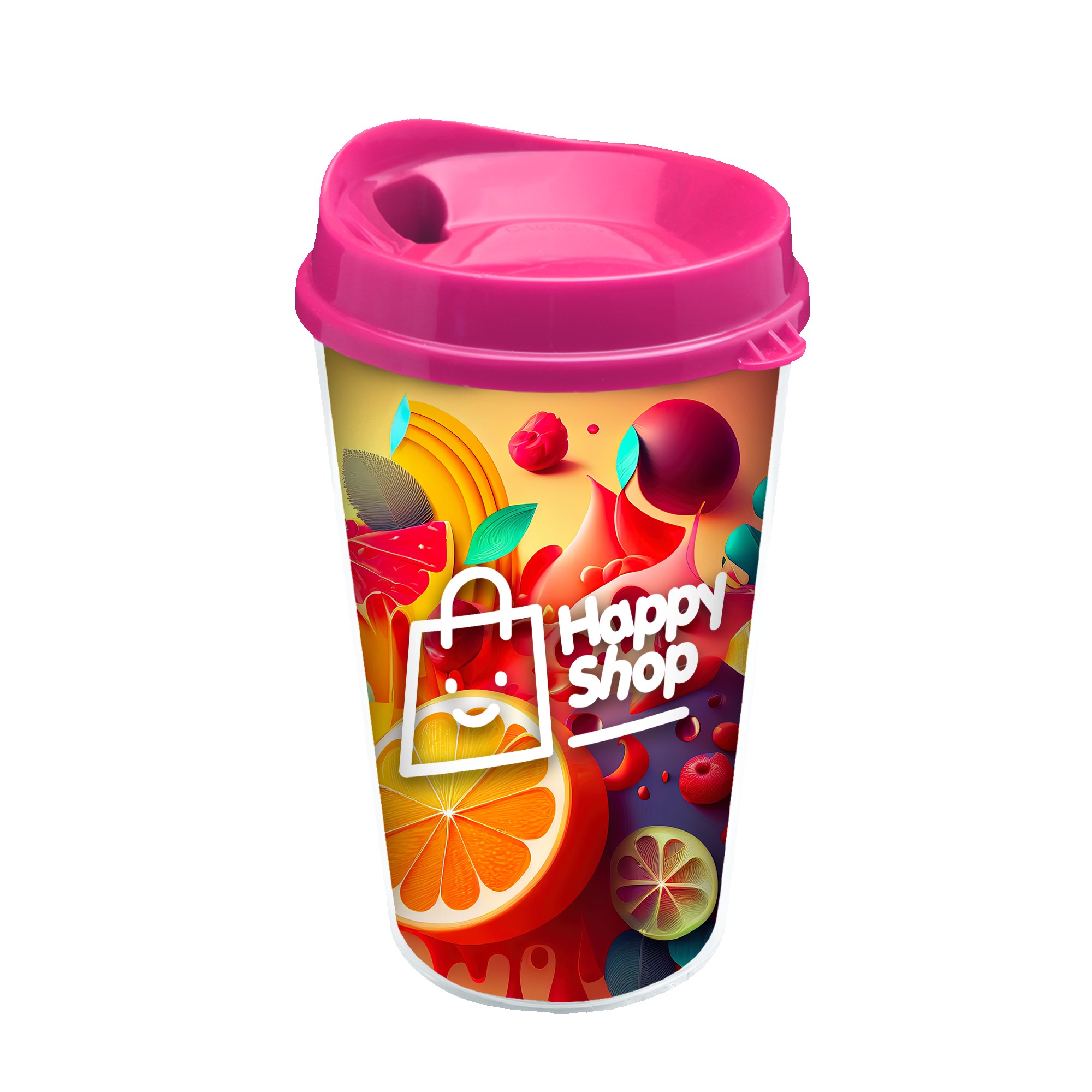 Garyline® Transparent Tumbler with Sip Lid and Full-Color Paper Insert - 16 oz. 2