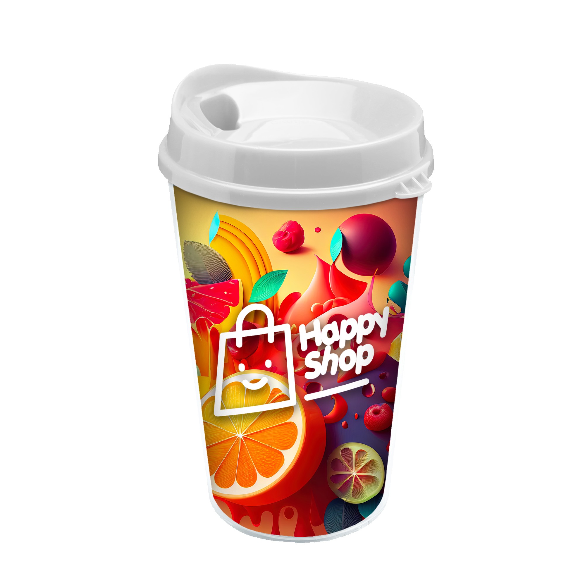 Garyline® Transparent Tumbler with Sip Lid and Full-Color Paper Insert - 16 oz. 2