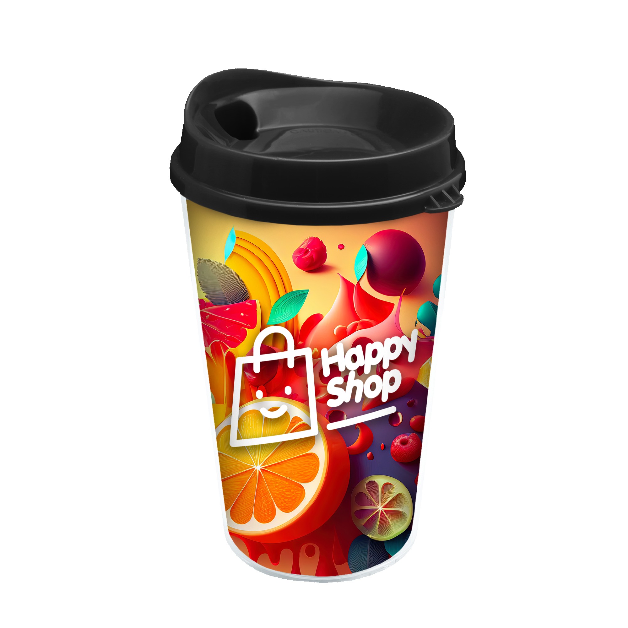 Garyline® Transparent Tumbler with Sip Lid and Full-Color Paper Insert - 16 oz. 2