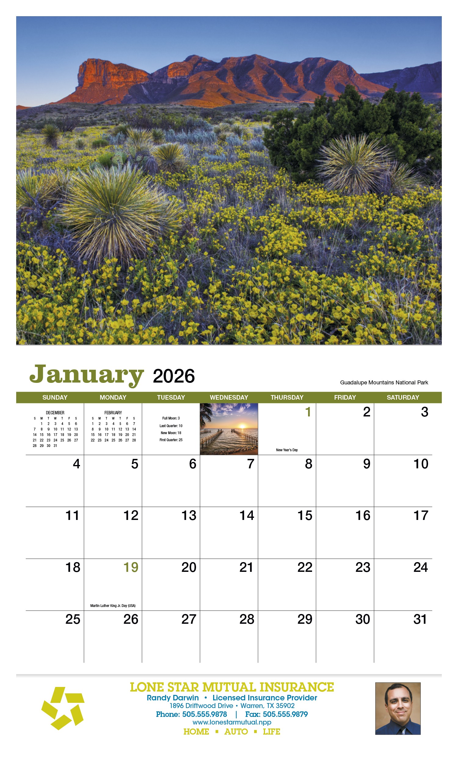 HotLine® Products Texas Appointment Calendar - Stapled 2