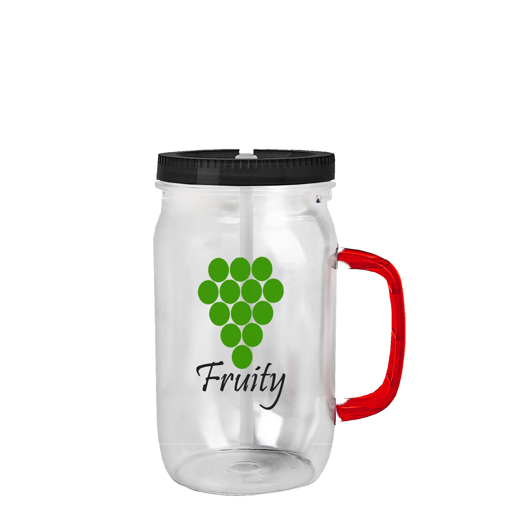 Garyline® Tritan® Mason Jar with Handle, Lid, and Straw - 27 oz. 2