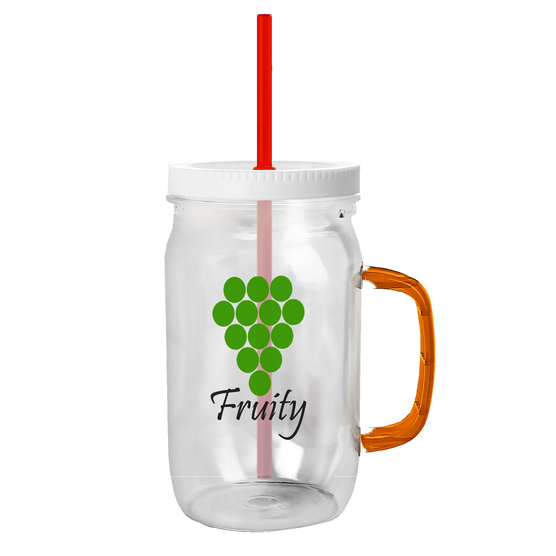 Garyline® Tritan® Mason Jar with Handle, Lid, and Straw - 27 oz. 2