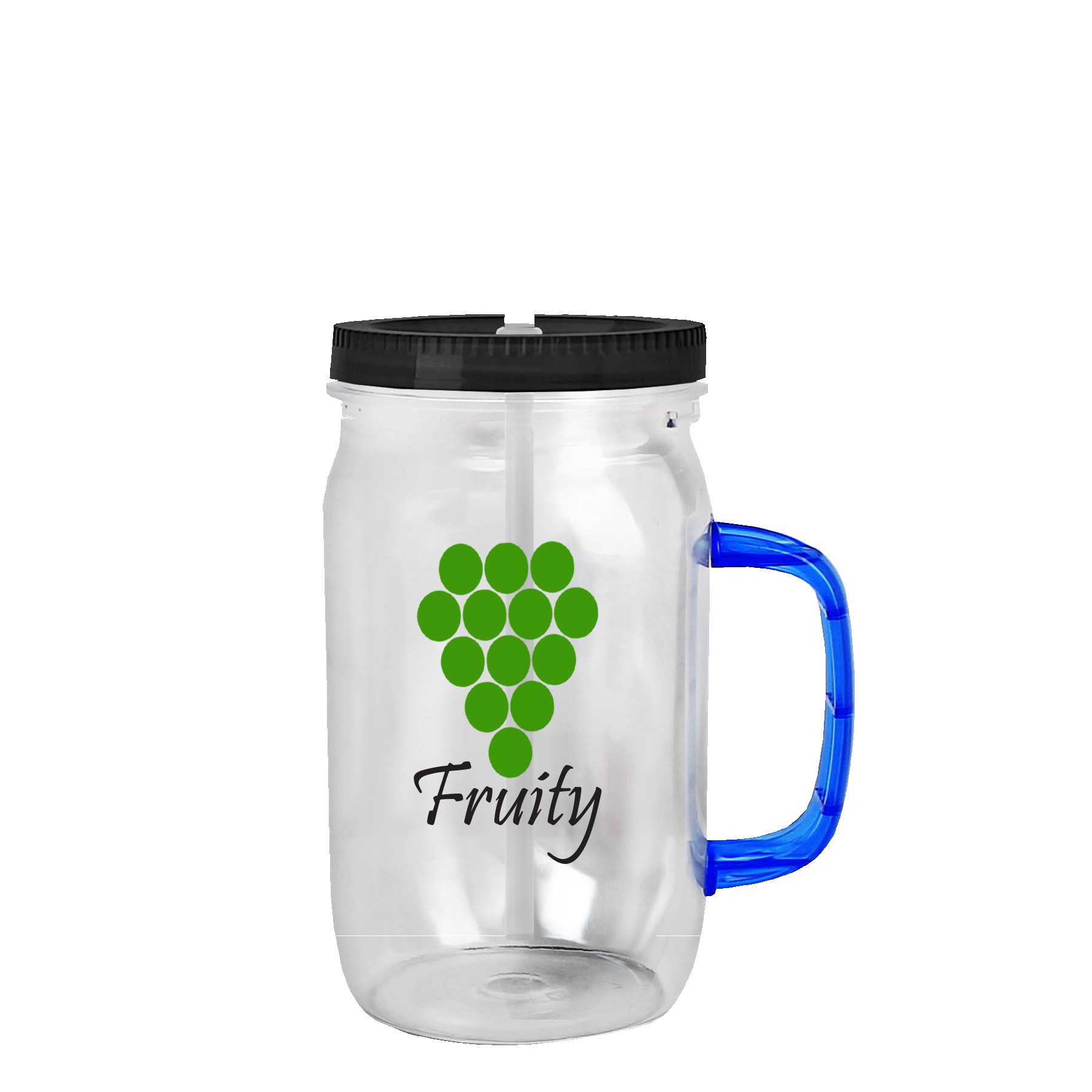 Garyline® Tritan® Mason Jar with Handle, Lid, and Straw - 27 oz. 2