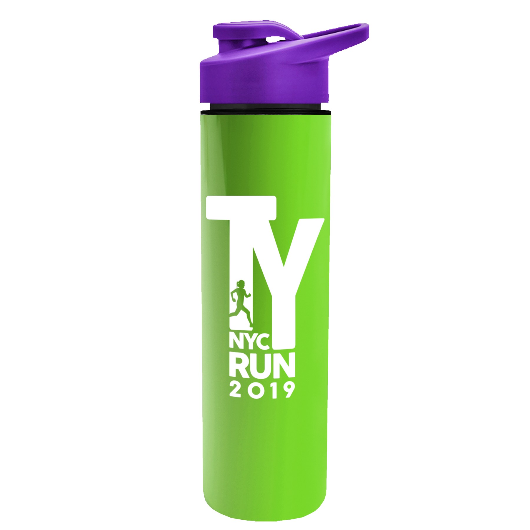 Garyline® Slim Double-Wall Insulated Bottle with Drink-Thru Lid - 16 oz. 2