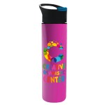 Garyline® Slim Double-Wall Insulated Bottle with Pop-Up Lid - 16 oz. - IB16P_pink_bottle_blackwithblue_lid_full.png Garyline® Slim Double-Wall Insulated Bottle with Pop-Up Lid - 16 oz. - IB16P_pink_bottle_blackwithblue_lid_full.png