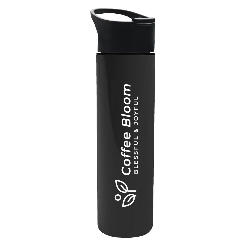 Garyline® Slim Double-Wall Insulated Bottle with Pop-Up Lid - 16 oz. 2 Garyline® Slim Double-Wall Insulated Bottle with Pop-Up Lid - 16 oz. 2