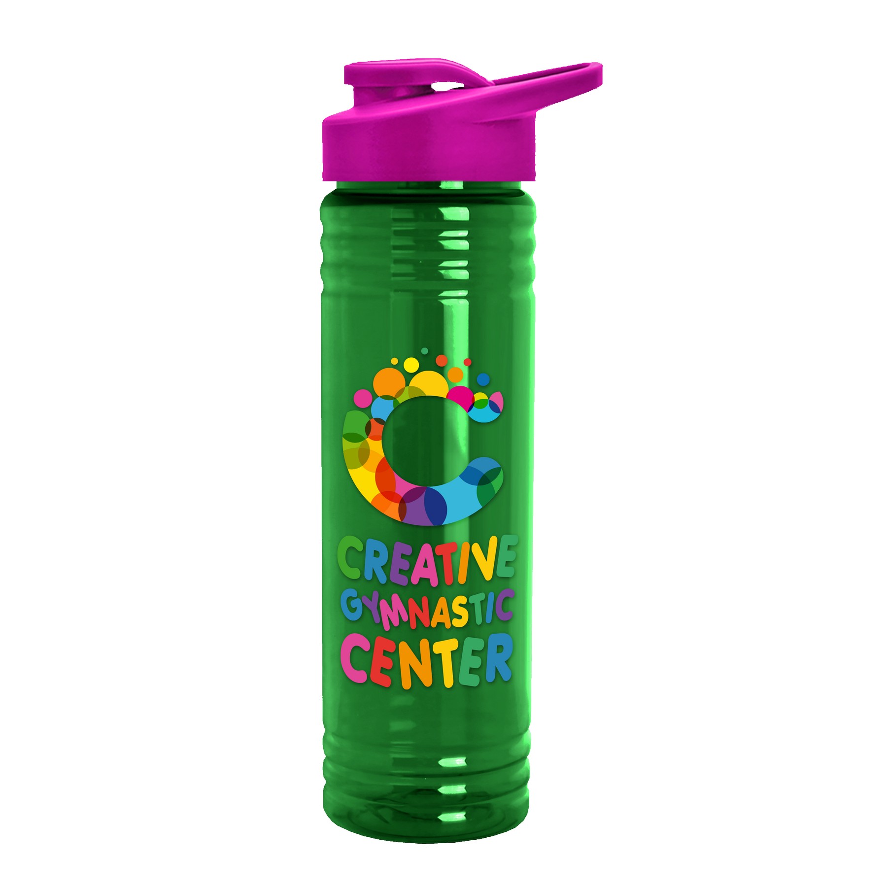 Garyline® Slim Fit RPET Bottle with Drink-Thru Lid - 24 oz. 2