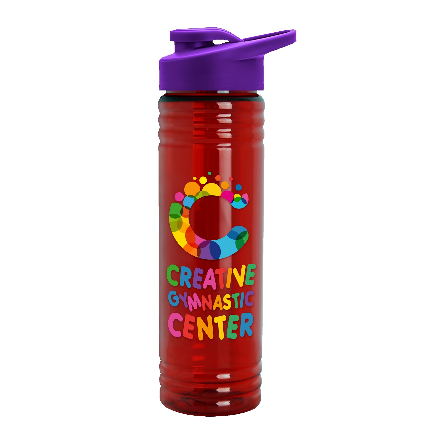 Garyline® Slim Fit RPET Bottle with Drink-Thru Lid - 24 oz. 2