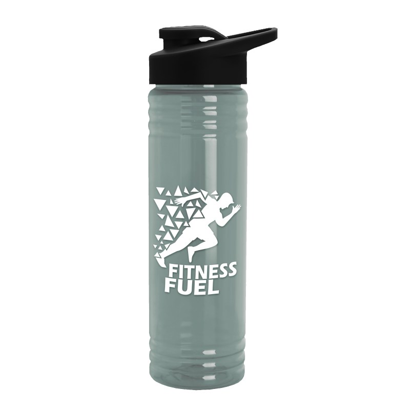 Garyline® Slim Fit RPET Bottle with Drink-Thru Lid - 24 oz. 2 Garyline® Slim Fit RPET Bottle with Drink-Thru Lid - 24 oz. 2