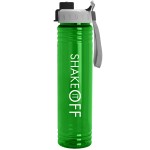 The Adventure - 32 Oz. Transparent Bottle With Quick Snap Lid Made With Tritan Renew - Transparent Green with Gray/Black The Adventure - 32 Oz. Transparent Bottle With Quick Snap Lid Made With Tritan Renew - Transparent Green with Gray/Black