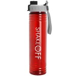 The Adventure - 32 Oz. Transparent Bottle With Quick Snap Lid Made With Tritan Renew - Transparent Red with Gray/Black The Adventure - 32 Oz. Transparent Bottle With Quick Snap Lid Made With Tritan Renew - Transparent Red with Gray/Black