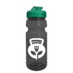 24 oz. UpCycle Sports bottle with USA Flip lid - Smoke Black/Translucent Teal Green 24 oz. UpCycle Sports bottle with USA Flip lid - Smoke Black/Translucent Teal Green