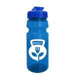 24 oz. UpCycle Sports bottle with USA Flip lid - Transparent Blue 24 oz. UpCycle Sports bottle with USA Flip lid - Transparent Blue
