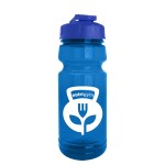 24 oz. UpCycle Sports bottle with USA Flip lid - Transparent Blue 24 oz. UpCycle Sports bottle with USA Flip lid - Transparent Blue