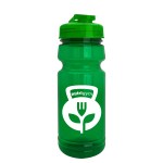 24 oz. UpCycle Sports bottle with USA Flip lid - Transparent Green 24 oz. UpCycle Sports bottle with USA Flip lid - Transparent Green