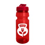24 oz. UpCycle Sports bottle with USA Flip lid - Transparent Red 24 oz. UpCycle Sports bottle with USA Flip lid - Transparent Red