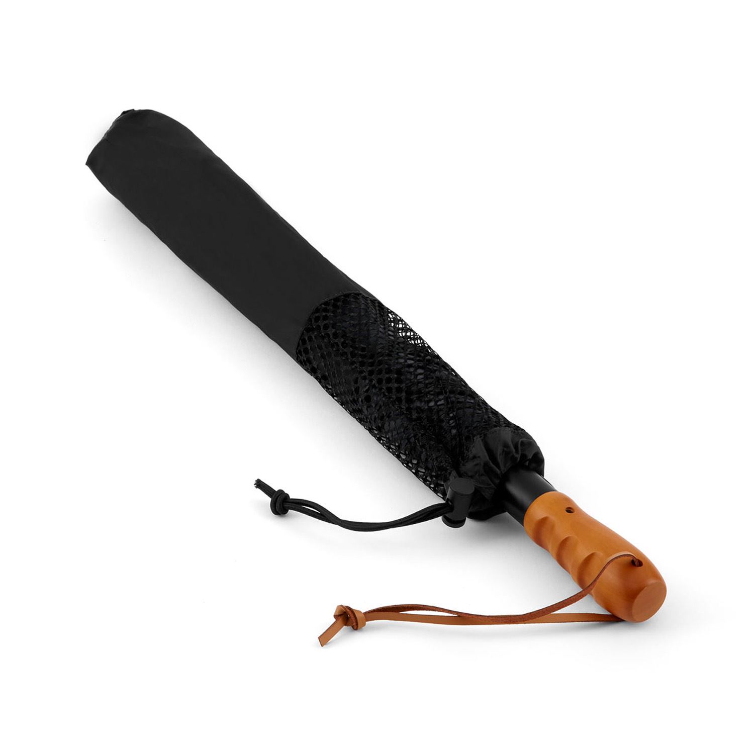 Shed Rain™ Windjammer® 58" Vented Wooden-Handled Auto-Open Jumbo Compact Umbrella 2