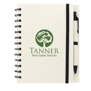 Good Value™ BoC Recycled Paper Spiral Notebook with Pen 2 Good Value™ BoC Recycled Paper Spiral Notebook with Pen 2