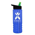 Garyline® Salute Bottle with Flip-Straw Lid - 24 oz. - TXB93H_translucentblue_bottle_blackwithgreen_lid_frost_straw_1c.png Garyline® Salute Bottle with Flip-Straw Lid - 24 oz. - TXB93H_translucentblue_bottle_blackwithgreen_lid_frost_straw_1c.png