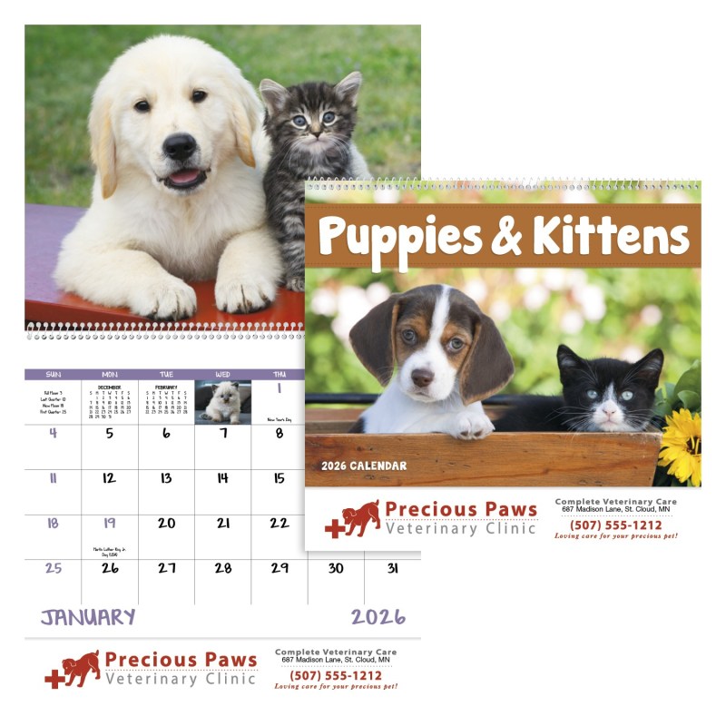 Good Value™ Puppies & Kittens - Spiral Calendar 2 Good Value™ Puppies & Kittens - Spiral Calendar 2