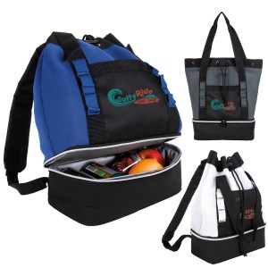 Atchison® Brightwater Dual-Compartment Tote-Pack Cooler 2 Atchison® Brightwater Dual-Compartment Tote-Pack Cooler 2