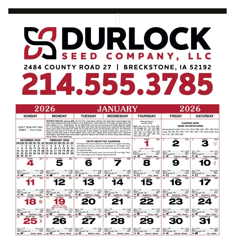 Skinner & Kennedy™ Almanac Calendar 2 Skinner & Kennedy™ Almanac Calendar 2