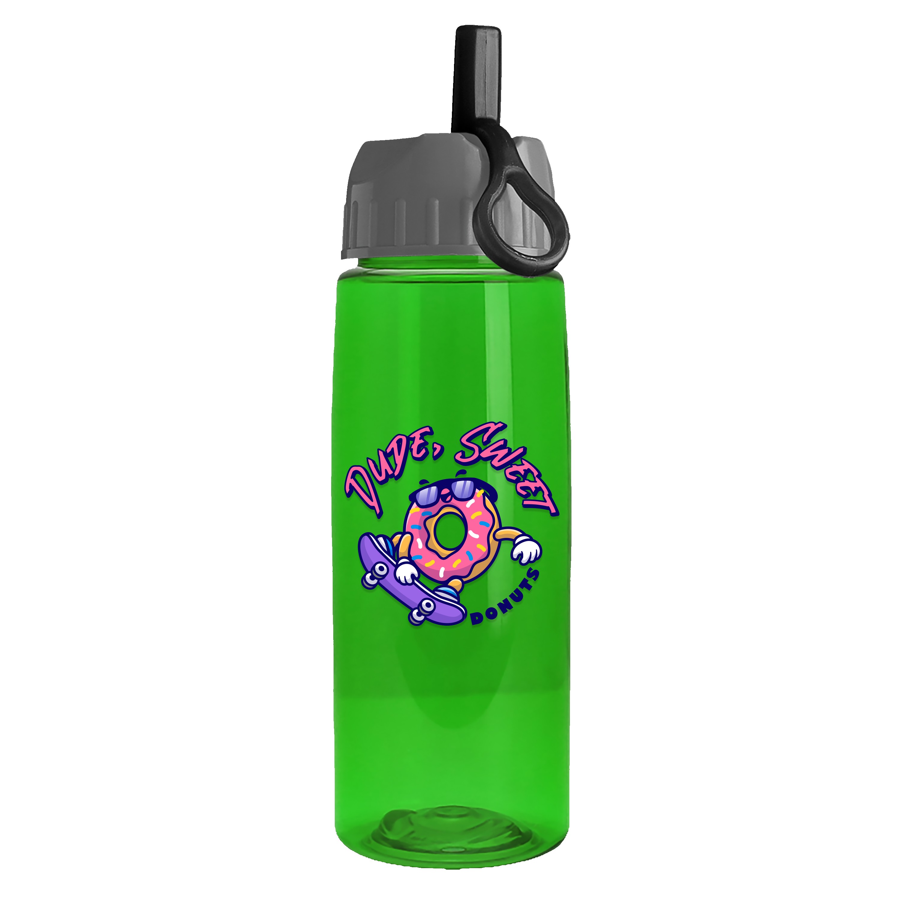 Garyline® Flair Tritan® Bottle with Ring-Straw Lid - 26 oz. 2