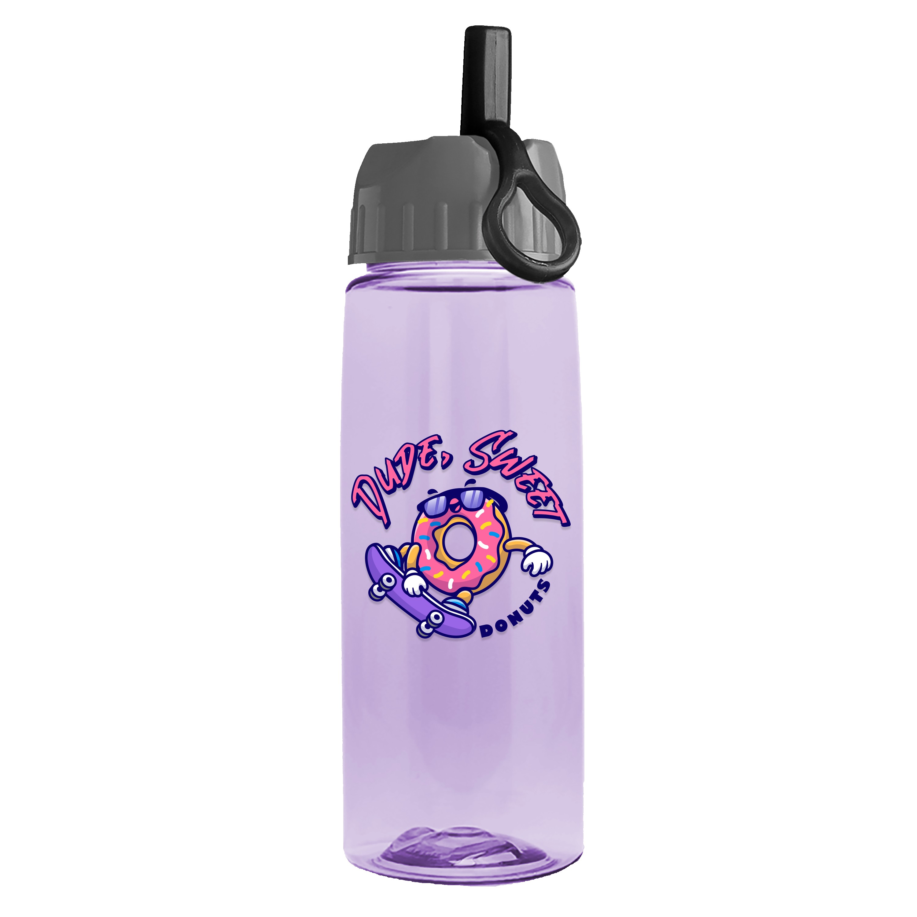 Garyline® Flair Tritan® Bottle with Ring-Straw Lid - 26 oz. 2