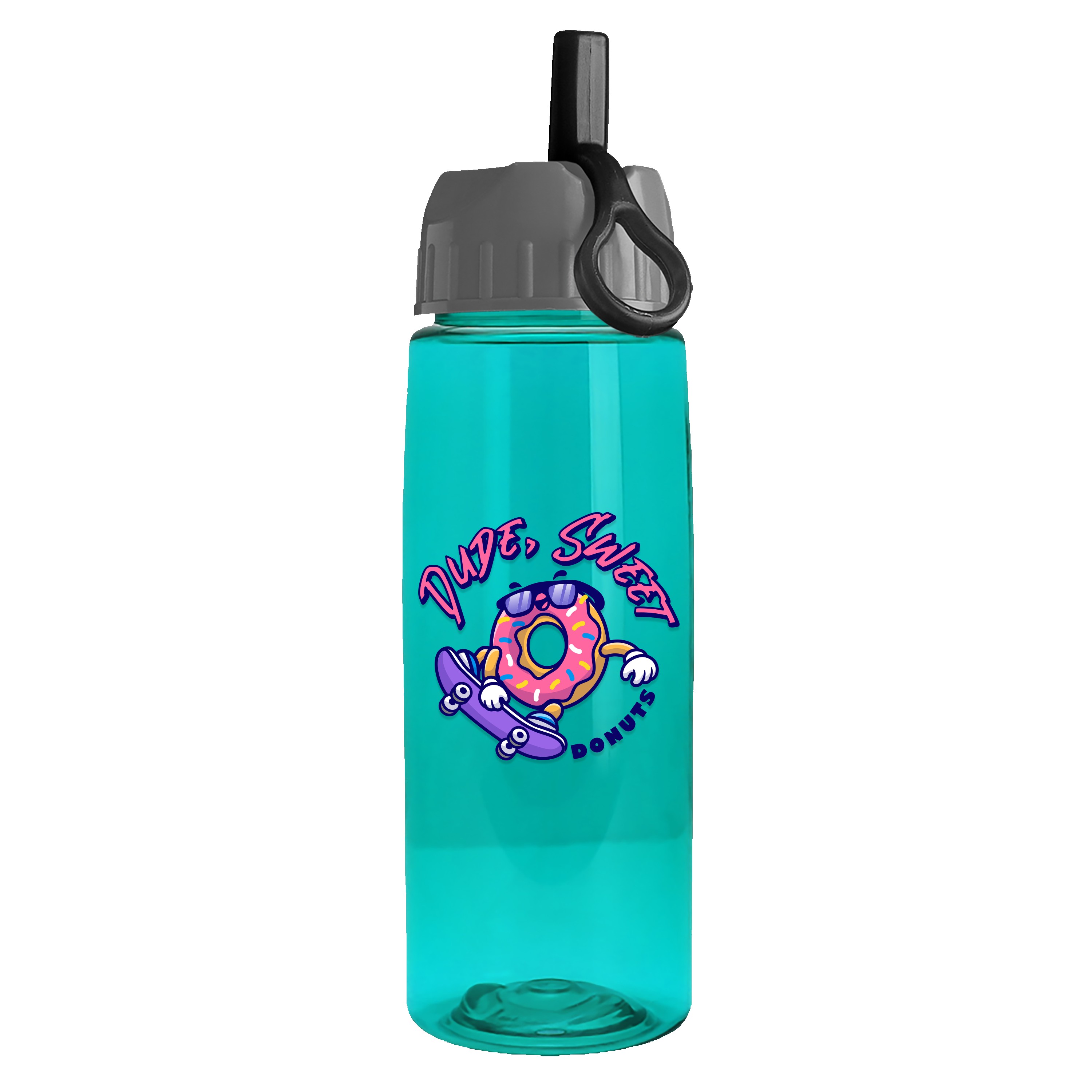 Garyline® Flair Tritan® Bottle with Ring-Straw Lid - 26 oz. 2