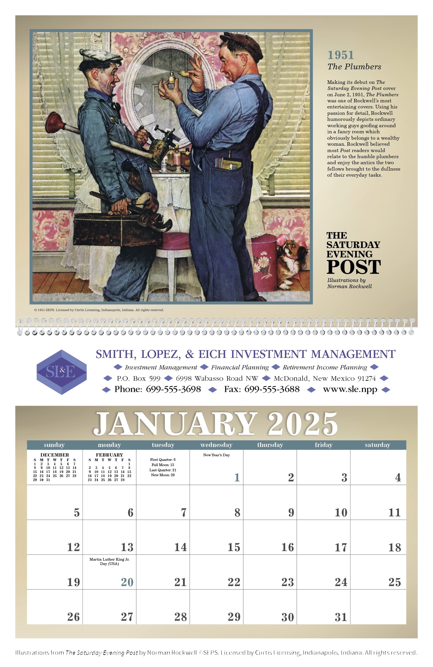 Triumph® Calendars The Saturday Evening Post Illustrations by Norman Rockwell Calendar 2