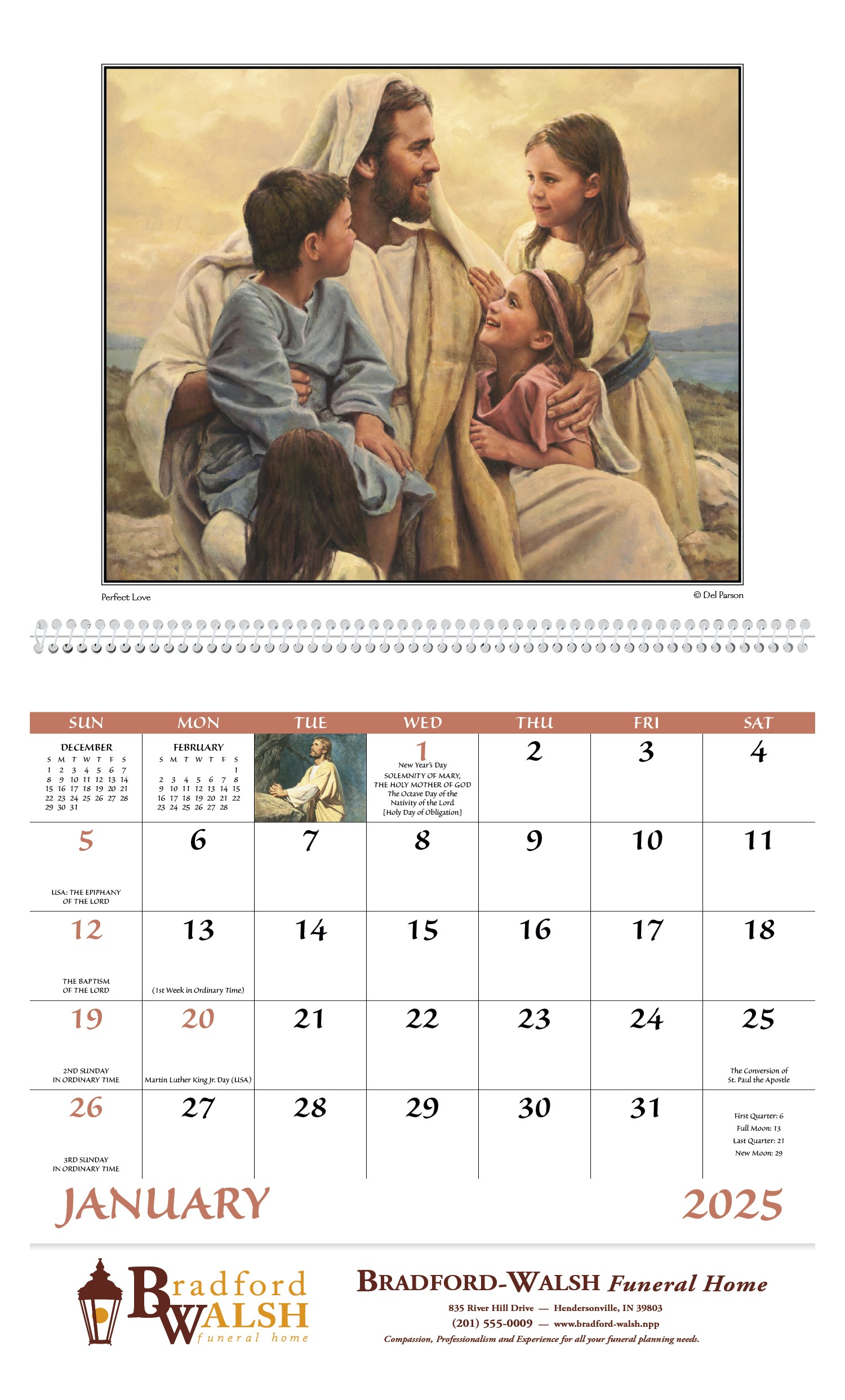 Good Value™ God%27s Gift w Funeral Pre-Planning Sheet - Spiral Calendar 2