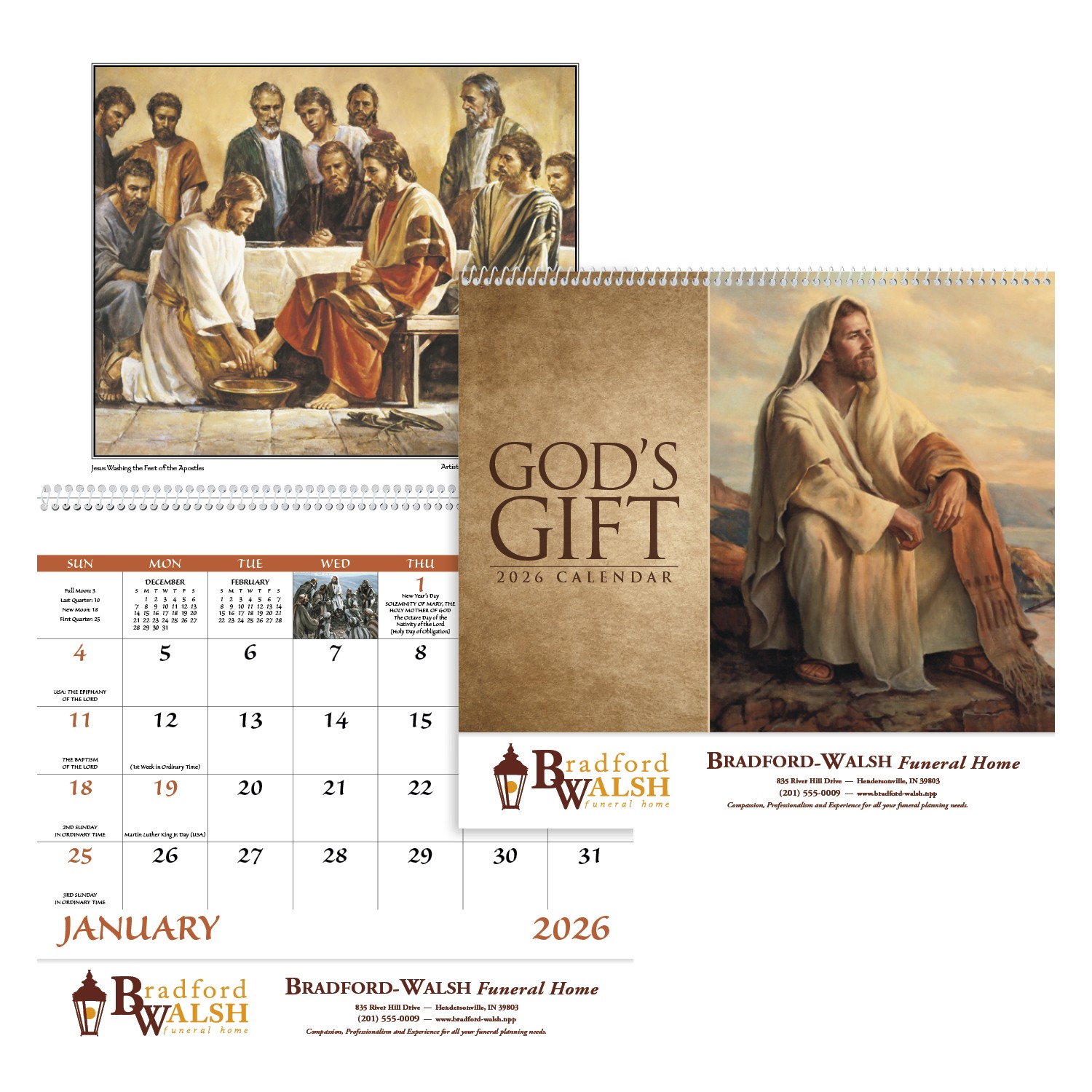 Good Value™ God%27s Gift w Funeral Pre-Planning Sheet - Spiral Calendar 2