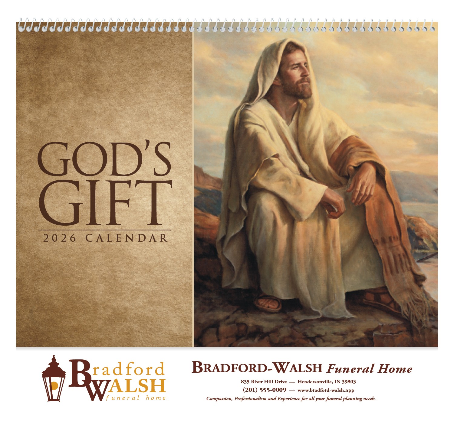 Good Value™ God%27s Gift w Funeral Pre-Planning Sheet - Spiral Calendar 2