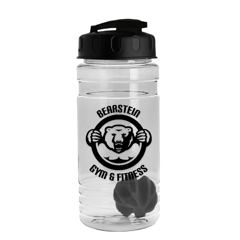 Garyline® Groove Tritan® Shaker Bottle with Flip-Top Lid and Mixing Ball - 20 oz. 2 Garyline® Groove Tritan® Shaker Bottle with Flip-Top Lid and Mixing Ball - 20 oz. 2