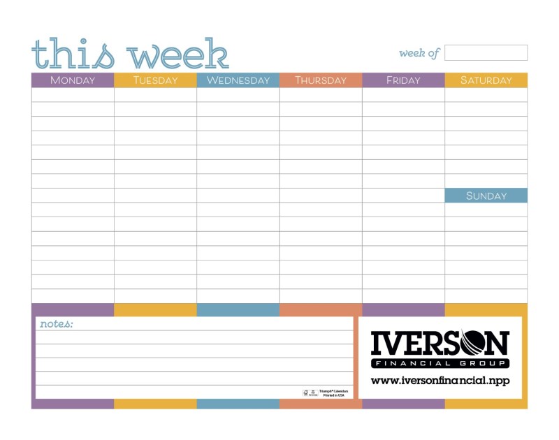 Triumph® Calendars Small Weekly Desk Pad - Colors 2 Triumph® Calendars Small Weekly Desk Pad - Colors 2