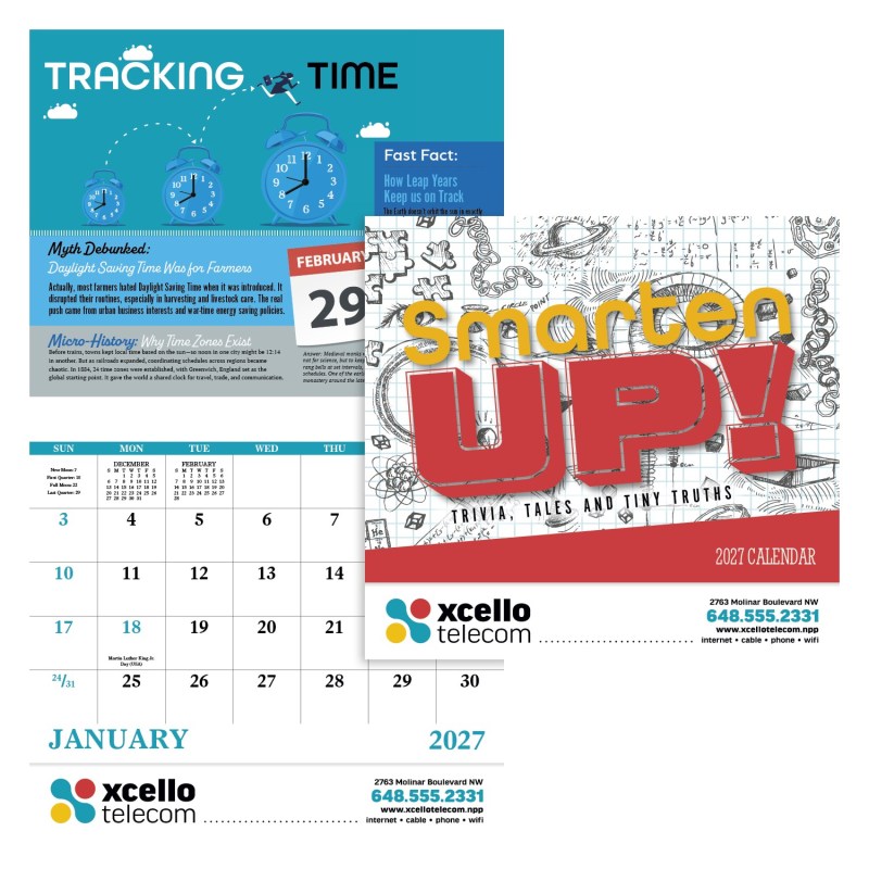 Good Value™ Smarten Up! Trivia, Tales & Tiny Truths - Stapled Calendar 2 Good Value™ Smarten Up! Trivia, Tales & Tiny Truths - Stapled Calendar 2