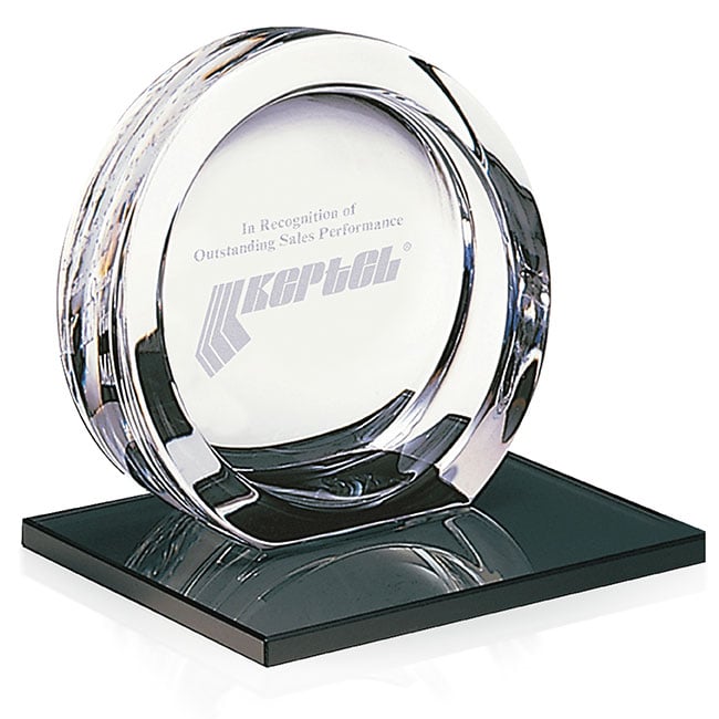 MARIO CIONI High Tech Award on Black Glass Base - Large 2 MARIO CIONI High Tech Award on Black Glass Base - Large 2