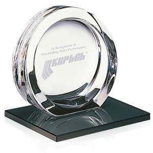 MARIO CIONI High Tech Award on Black Glass Base - Large 2 MARIO CIONI High Tech Award on Black Glass Base - Large 2