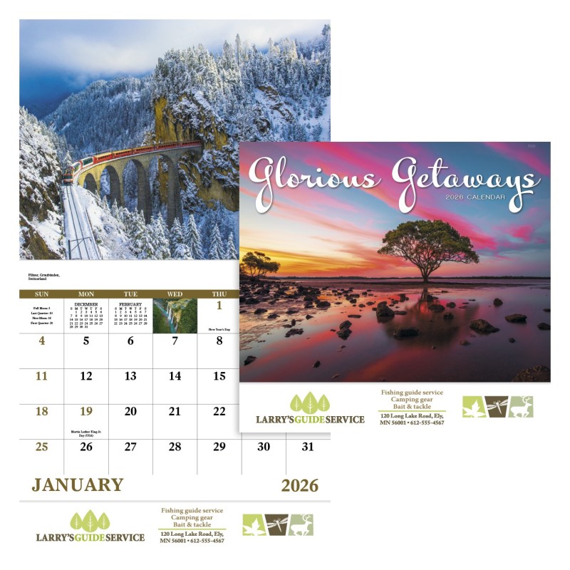Good Value™ Glorious Getaways - Stapled Calendar 2 Good Value™ Glorious Getaways - Stapled Calendar 2