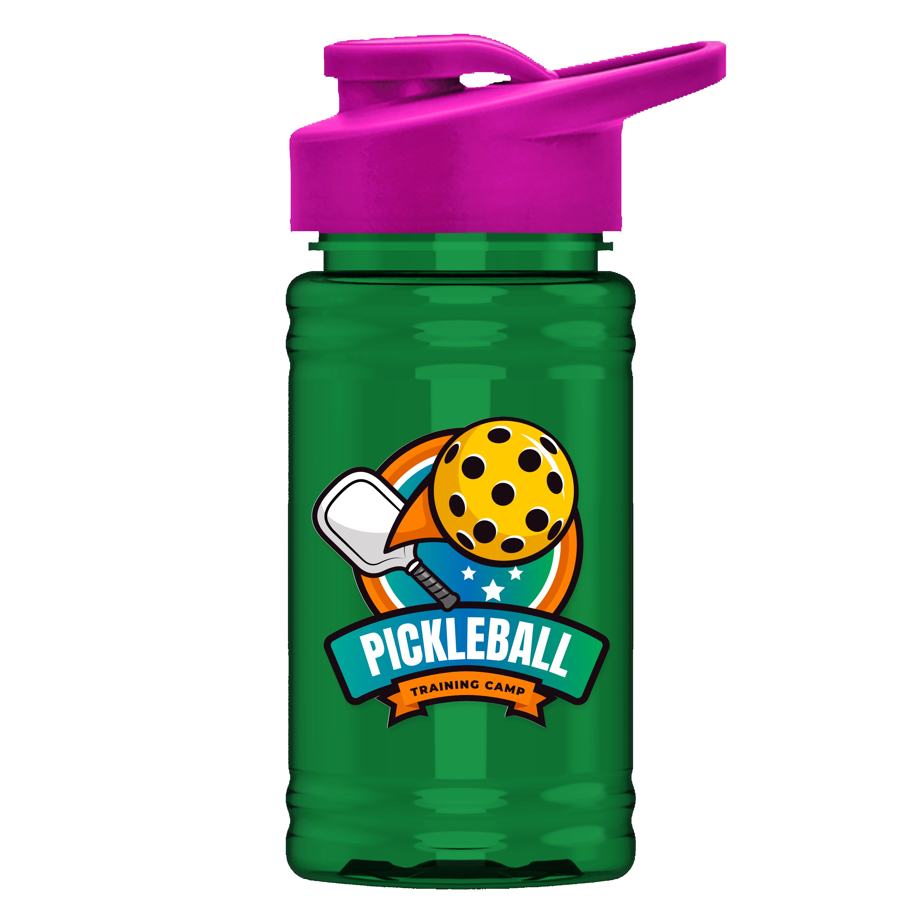 Garyline® Mini RPET Bottle with Drink-Thru Lid - 16 oz. 2