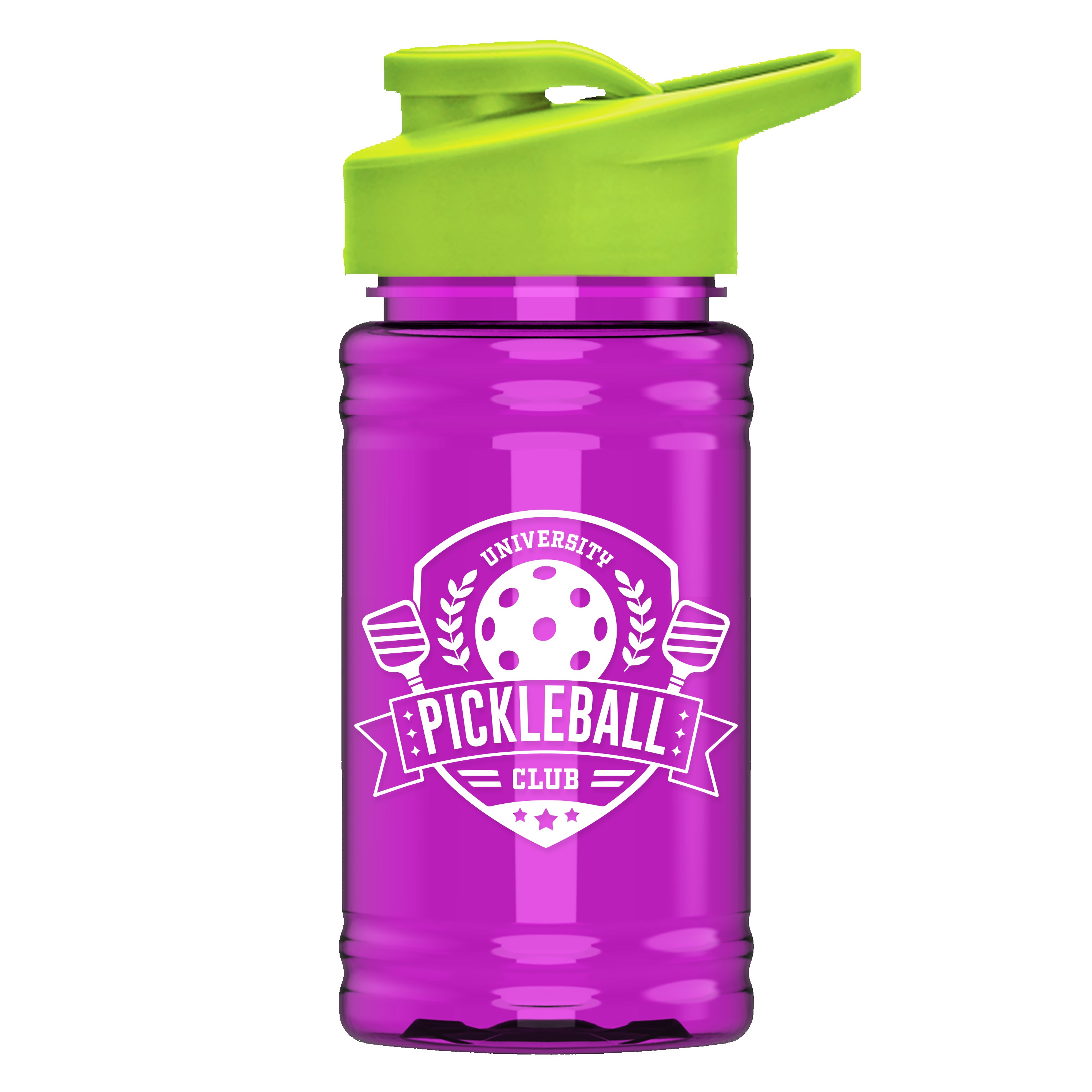 Garyline® Mini RPET Bottle with Drink-Thru Lid - 16 oz. 2