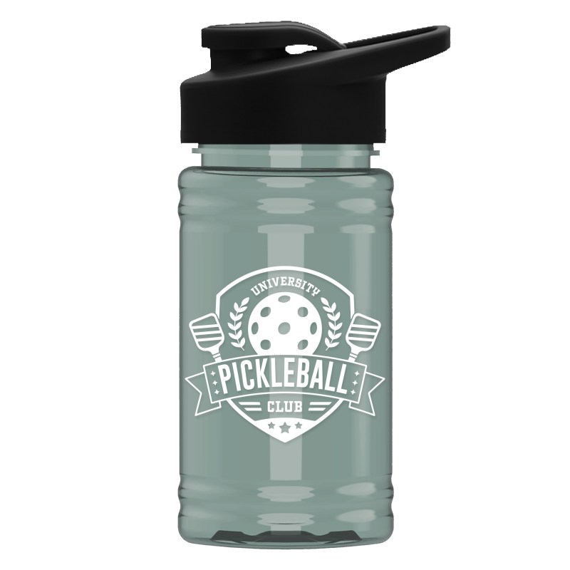 Garyline® Mini RPET Bottle with Drink-Thru Lid - 16 oz. 2 Garyline® Mini RPET Bottle with Drink-Thru Lid - 16 oz. 2