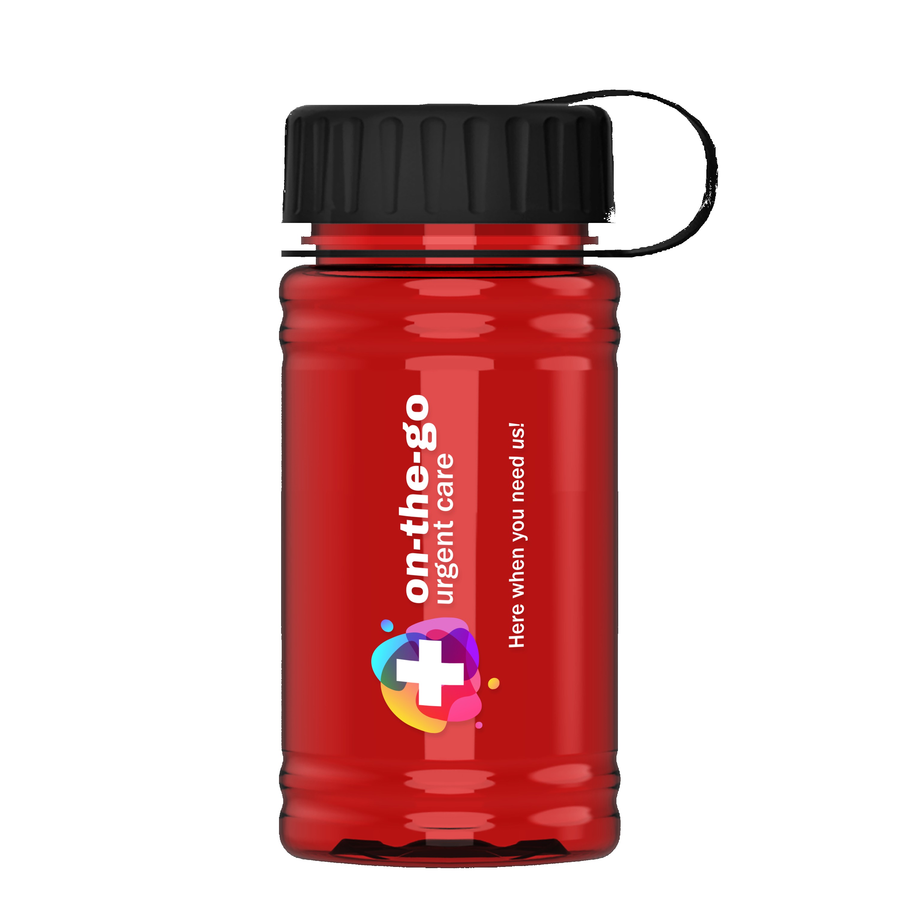 Garyline® Mini RPET Bottle with Tethered Lid - 16 oz. 2
