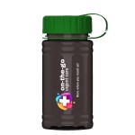 Garyline® Mini RPET Bottle with Tethered Lid - 16 oz. - RP16T_smoke_bottle_green_lid_full.png Garyline® Mini RPET Bottle with Tethered Lid - 16 oz. - RP16T_smoke_bottle_green_lid_full.png