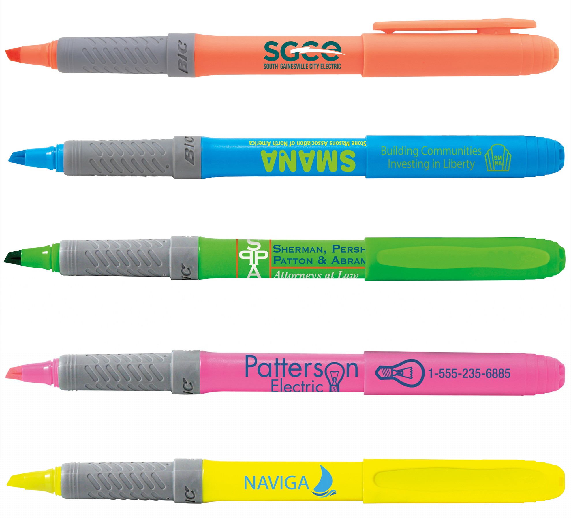 BIC® Brite Liner Grip™ 5-Pack 2